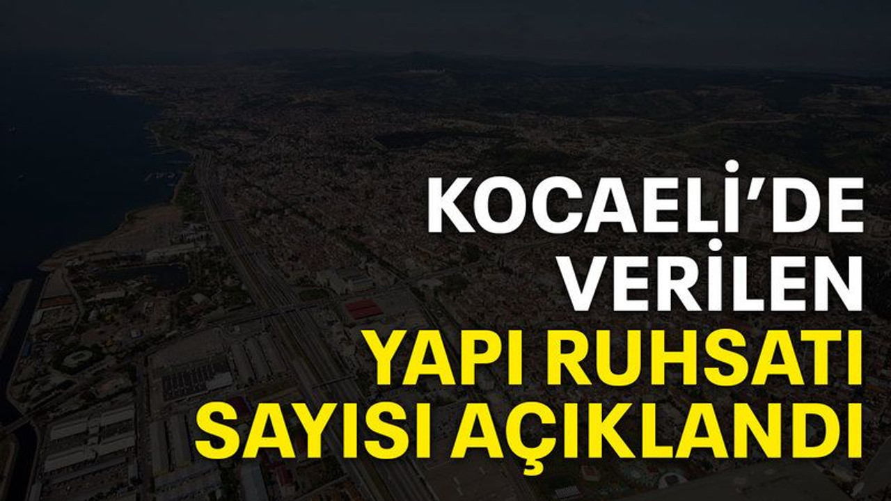 Kocaeli’de verilen yapı ruhsatı sayısı açıklandı